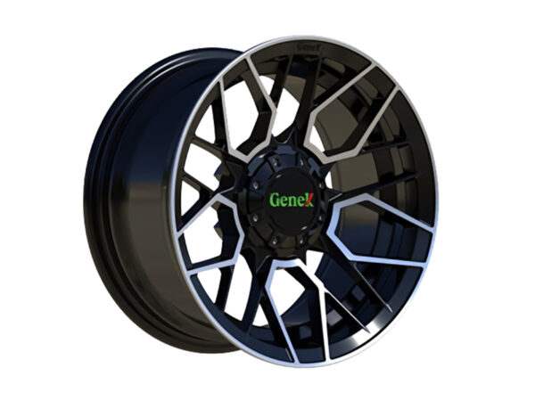 14×7 inch Genek High Roller Rim/Wheel with Center Cap | Black w/m Features
