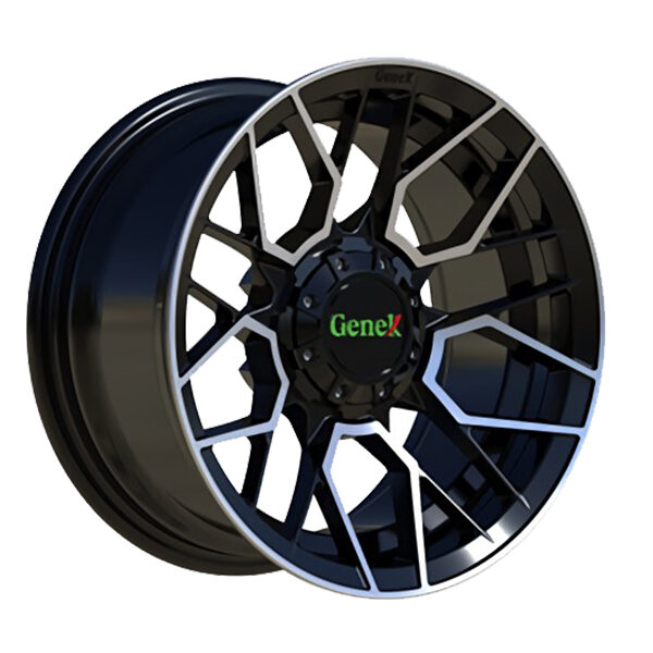 14×7 inch Genek High Roller Rim/Wheel with Center Cap | Black w/m Features
