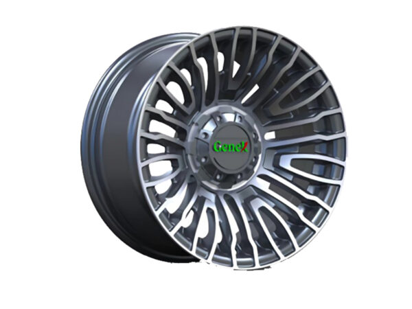 12×7 inch Genek LuxLink Rim/Wheel with Center Cap | Gunmetal w/m features