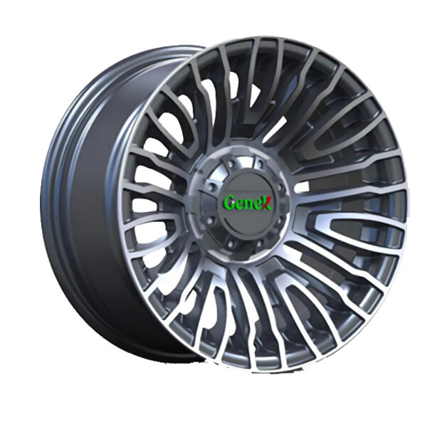 12×7 inch Genek LuxLink Rim/Wheel with Center Cap | Gunmetal w/m features