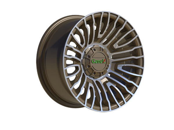 12×7 inch Genek LuxLink Rim/Wheel with Center Cap | Matte Bronze w/m features