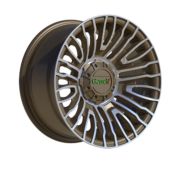 12×7 inch Genek LuxLink Rim/Wheel with Center Cap | Matte Bronze w/m features