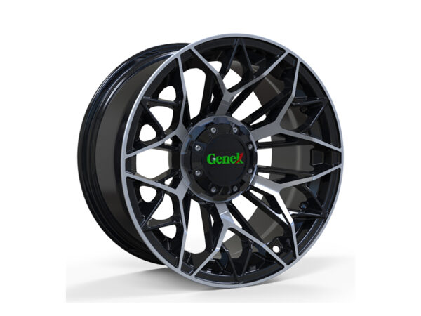 14×7 inch Genek StarLink Rim/Wheel with Center Cap | Black w/m features