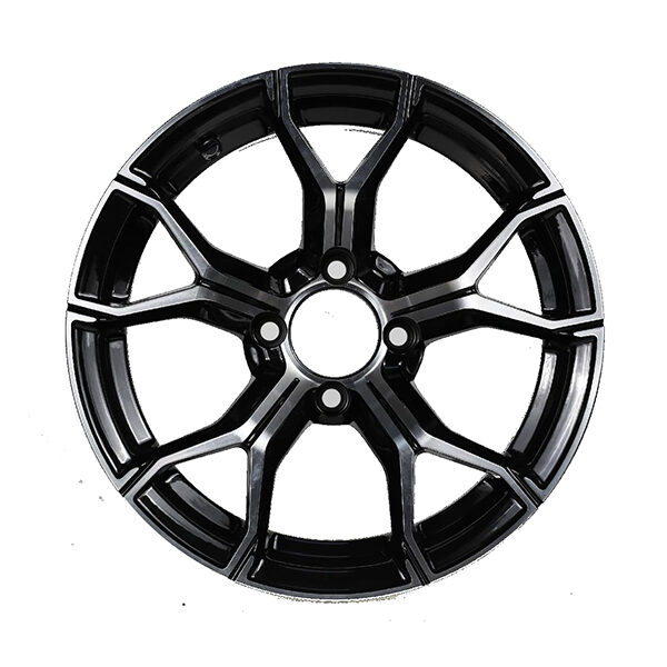 12×7 inch Genek SpiderX Rim/Wheel with Center Cap | Black w/m features